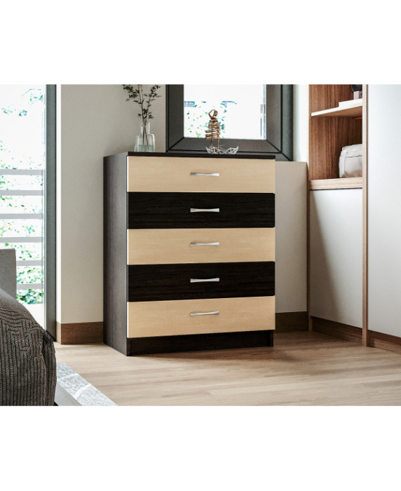 Comoda 5 sertare wenge+mesteacan [8]