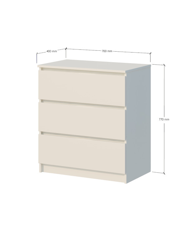 Comoda ARIA 3 sertare, 70x40x77cm, [8]