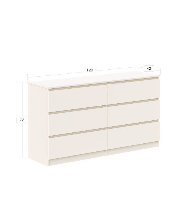 Comoda ARIA 6 sertare, 120x40x77cm [9]