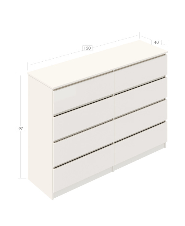 Comoda ARIA 8 sertare, 120x40x97cm [9]