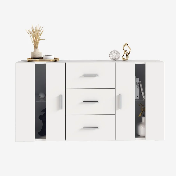 Comoda ARIA Lux, 135x32x72cm, Alb [7]