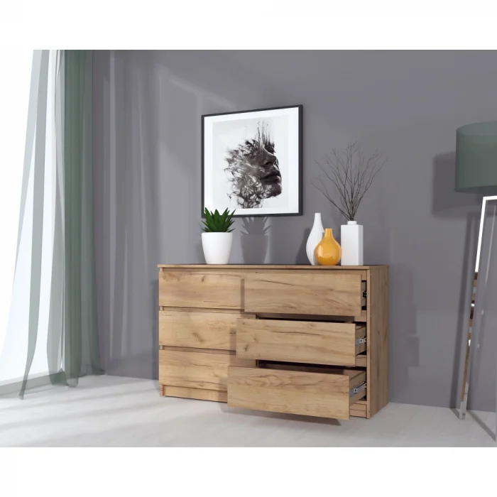 Comoda MP6 6S,130x44x80cm, Stejar K003 [2]