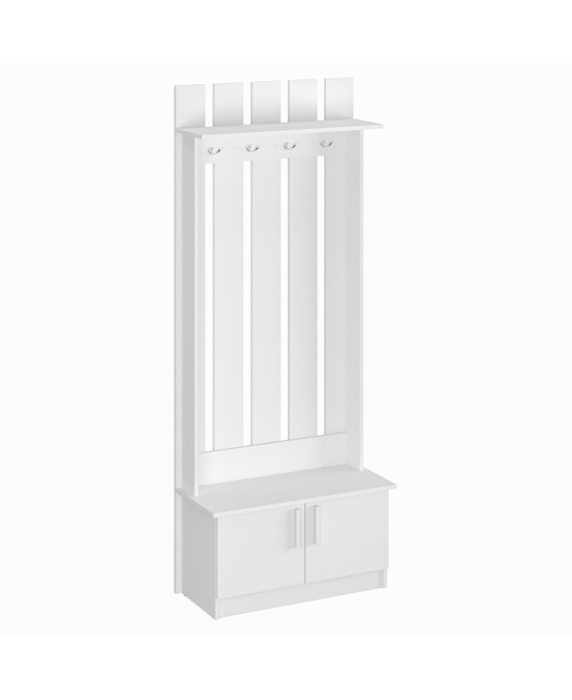 Cuier Yana, 80x37x200cm, Alb nimfa [2]