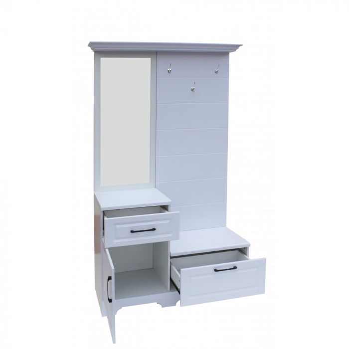 Cuier ZQD 109, 113x43x205cm, Alb [3]