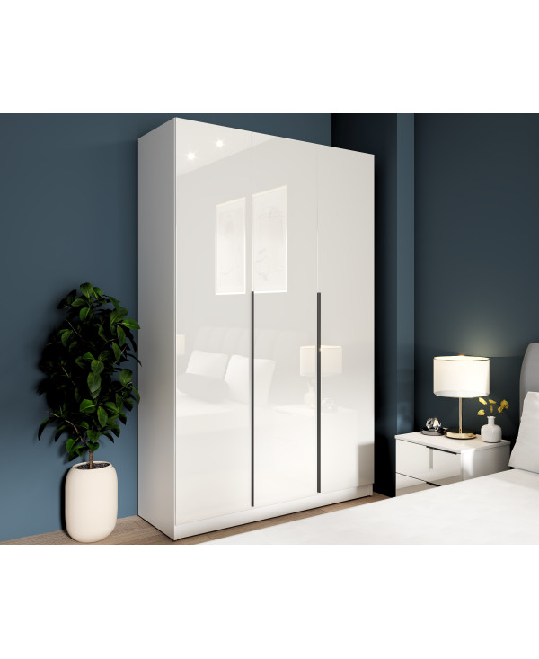 Dormitor Prestige 3U cu pat tapitat - acril alb [2]