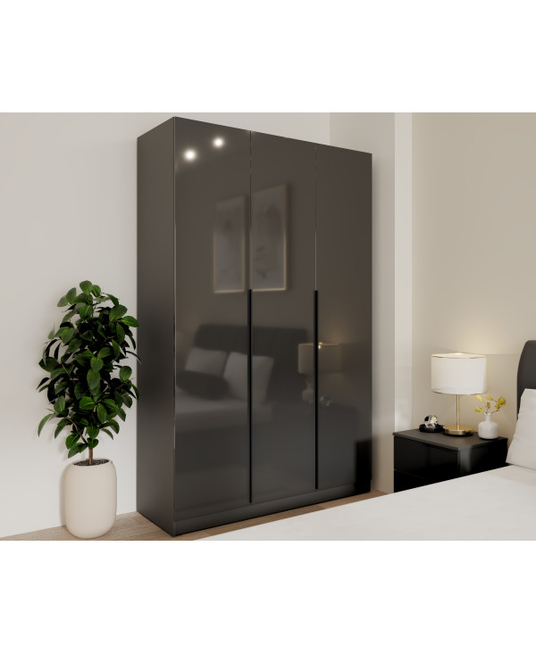 Dormitor Prestige 3U cu pat tapitat - acril antracit [4]