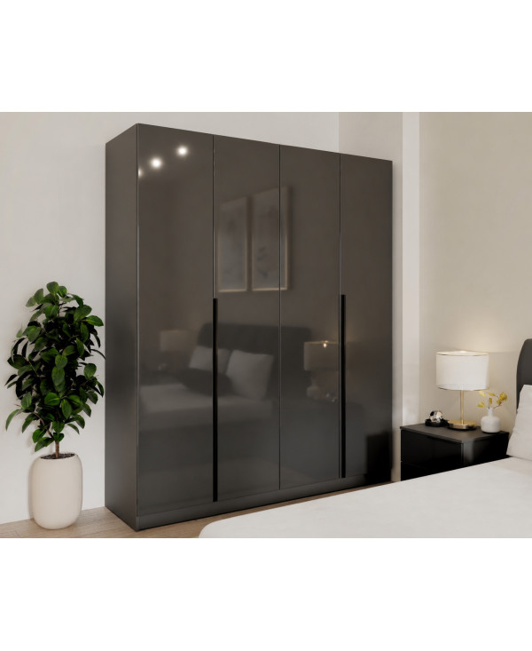 Dormitor Prestige 4U cu pat tapitat - acril antracit [2]