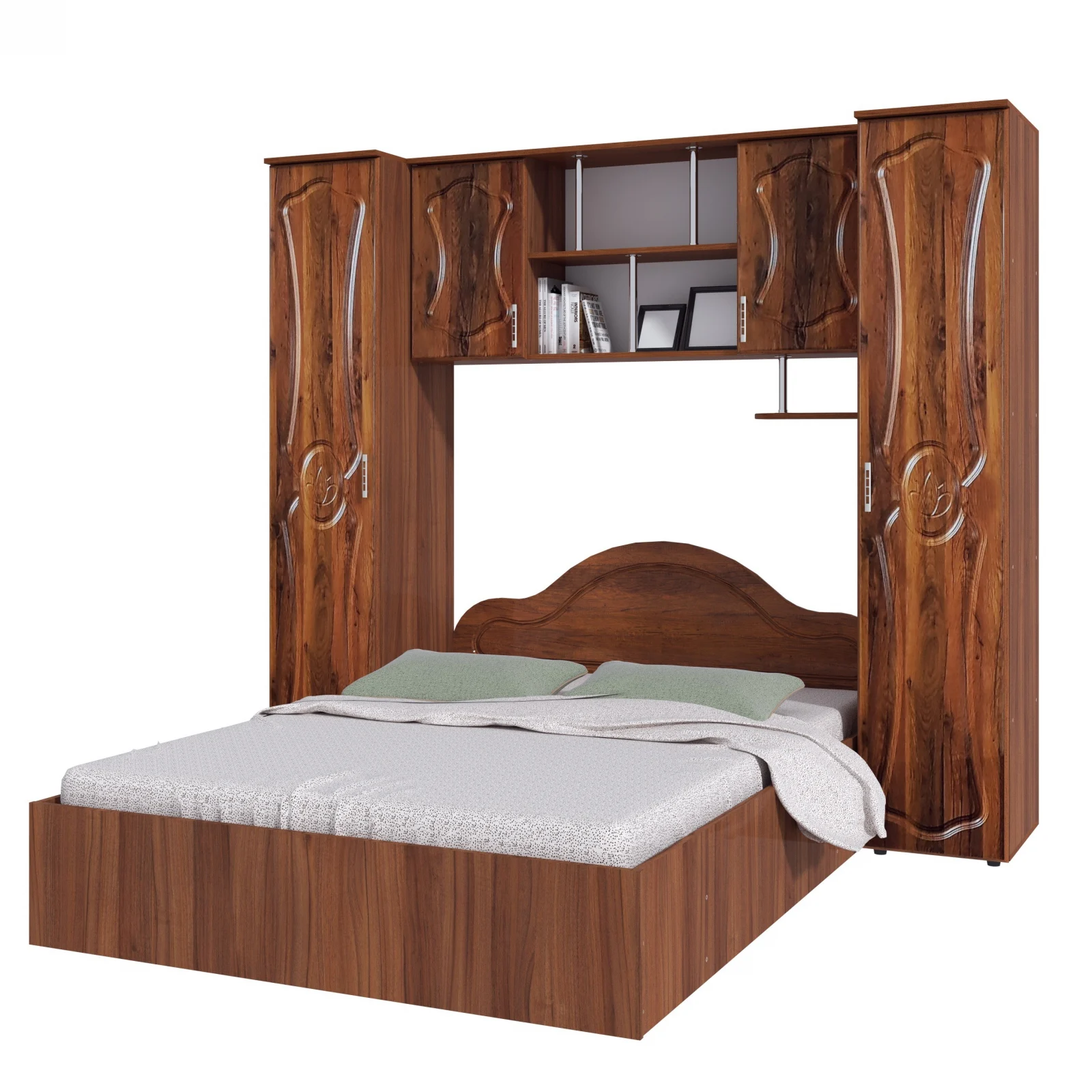 Dormitor complet 4 piese, 4 usi - Nova MDF Nuc - Set Mobilier Dormitor [2]