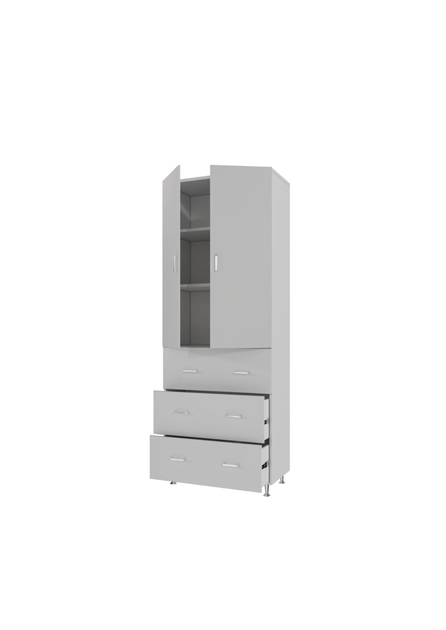 Dulap 2U-3S Alb [3]