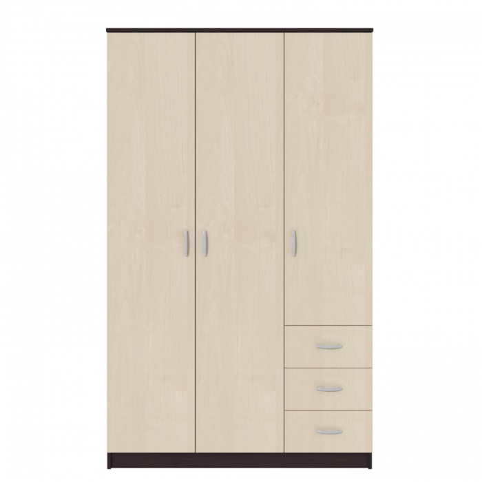 Dulap Ionut,120x50x200 cm, wenge/mesteacan [3]