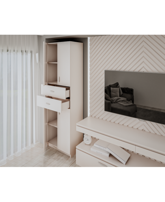 Dulap KSC-11 RO, 60x37x196 cm, alb [3]