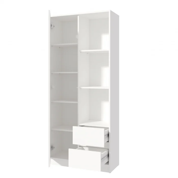 Dulap MP1 - 1U+2S, 80x33x180 cm, alb [3]