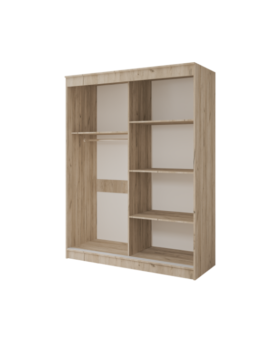 Dulap UC MP1, 150x60x200cm, Stejar K002/Alb [13]