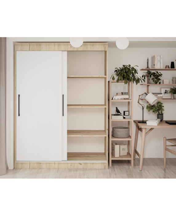 Dulap UC MP1, 150x60x200cm, Stejar K002/Alb [8]