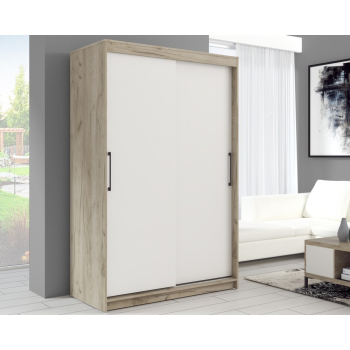 Dulap UC MP1, 150x60x200cm, Stejar K002/Alb [2]