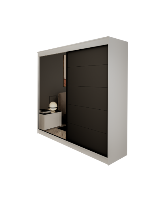 Dulap UC MP3, 200x60x200cm, Alb/Antracit [12]