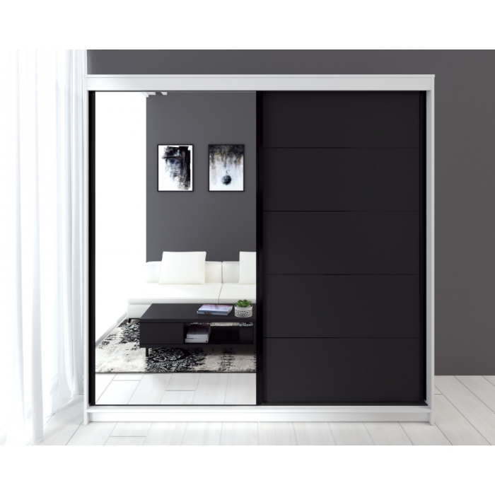 Dulap UC MP3, 200x60x200cm, Alb/Antracit [2]