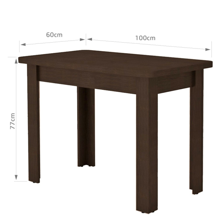 Masa bucatarie KC-6, 100x60x77cm wenge [2]