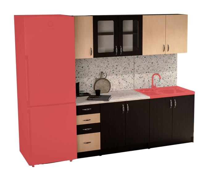 bucatarie venus ro 2.0m wenge mesteacan mobilier compact [4]