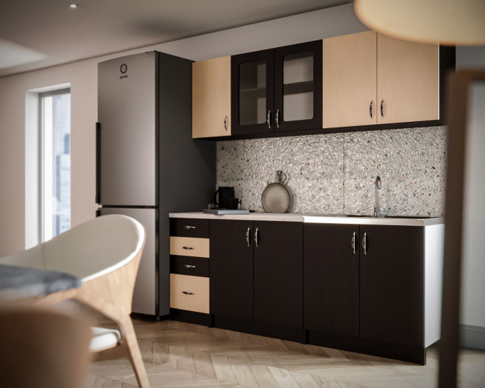 bucatarie venus ro 2.0m wenge mesteacan mobilier compact [3]