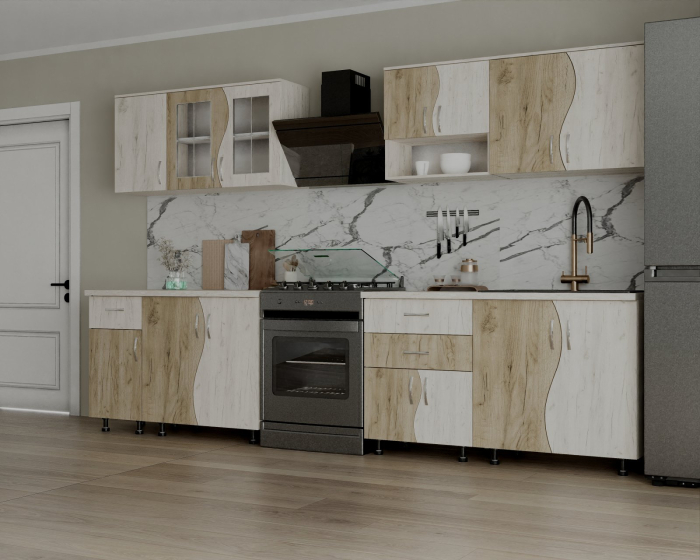 Set bucatarie Paula S stejar K001 K002 - mobila bucatarie moderna [3]