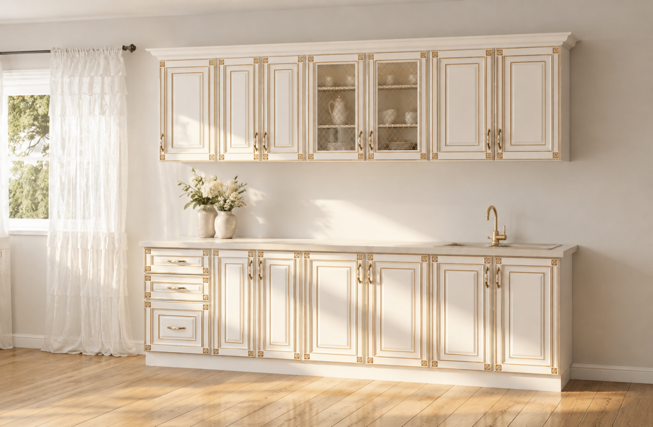 Bucatarie Imperia MS 2.6m MDF alba - mobila bucatarie moderna [3]