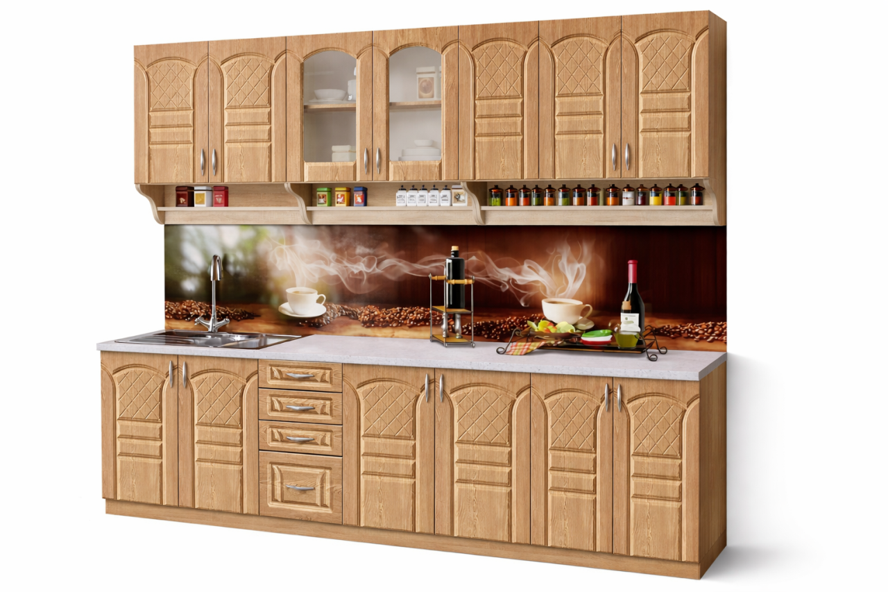 Mobila Bucatarie Korona Miz 260 cm MDF Sonoma - Set Mobilier Bucatarie [3]