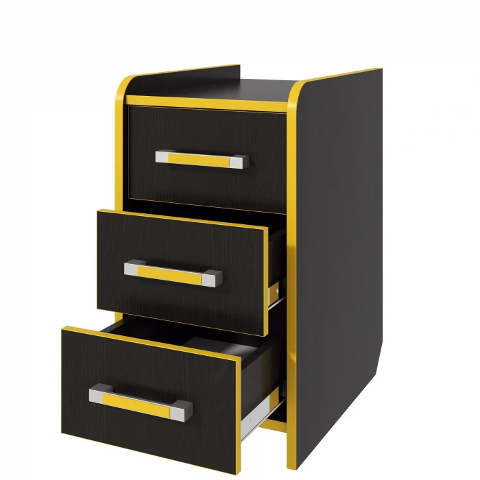 Noptiera Birou PC KL 9.3 Wenge+Galben [3]