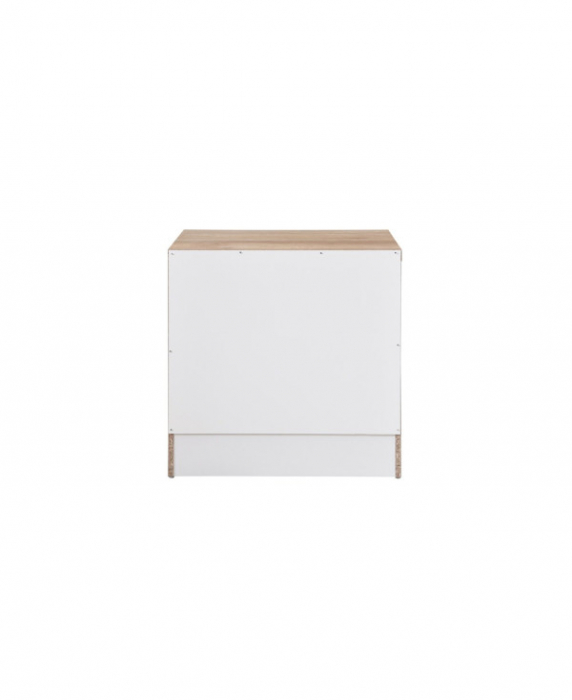 Noptiera Luna cu 2 sertare, culoare Alb+Sonoma, 50x40x50cm [5]