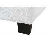 Pat tapitat Comfort 1 cu LED, 160x200, cadru din lemn cu somiera fixa, culoare Crem [4]