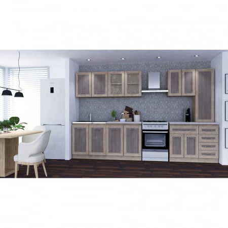 Bucatarii - Bucatarie Greta 2.6m sonoma si trufe - mobila bucatarie moderna