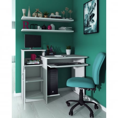 Birou Pc Skm-2, 110x60x87 cm, Alb Ro [1]