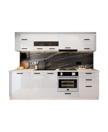 Mobila Bucatarie 260 cm Alb MDF  Amalia-Set Mobilier Bucatarie [4]