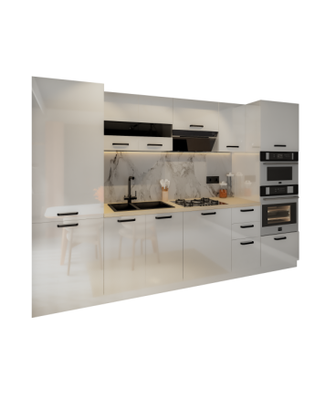 Mobila Bucatarie 300 cm Alb MDF Amalia-Set Mobilier Bucatarie [4]