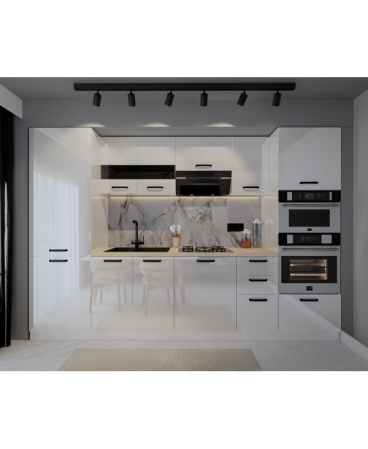 Mobila Bucatarie 300 cm Alb MDF Amalia-Set Mobilier Bucatarie [3]