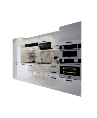 Mobila Bucatarie 300 cm Alb MDF Amalia-Set Mobilier Bucatarie [5]