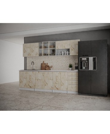 Bucatarie Karina, 260 x 32 / 60 x 200 cm , marmura [2]