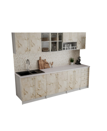 Bucatarie Karina, 260 x 32 / 60 x 200 cm , marmura [6]