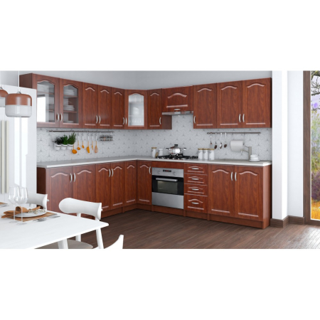 Bucatarii - Mobilă bucătărie pe colț 228x268cm calvados mdf Olea - Set mobilier bucătărie