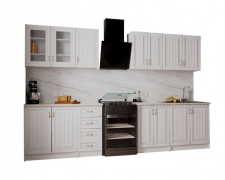 Bucatarie Provence 2.6m MDF alba - mobila bucatarie moderna [7]