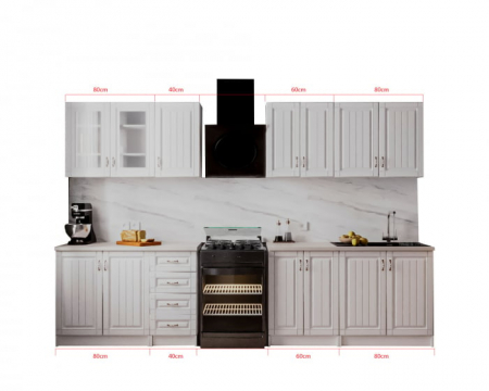 Bucatarie Provence 2.6m MDF alba - mobila bucatarie moderna [6]