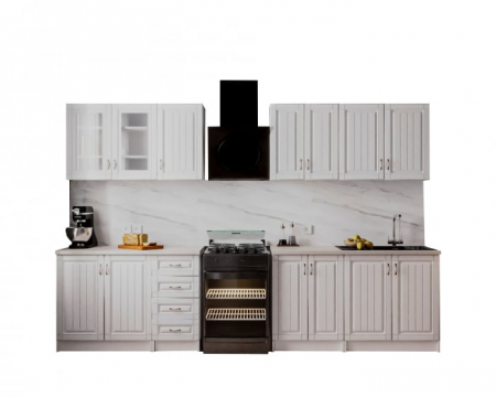 Bucatarie Provence 2.6m MDF alba - mobila bucatarie moderna [1]