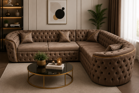 Canapele - Coltar Concept extensibil cappuccino