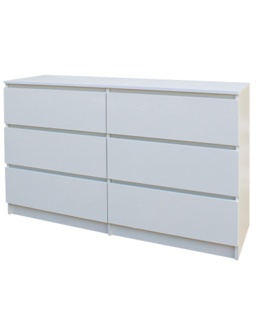 Comode - Comoda ARIA 6 sertare, 120x40x77cm, Alb