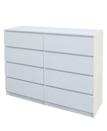 Comode - Comoda ARIA 8 sertare, 120x40x97cm, Alb