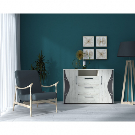 MOBILIER DORMITOR - Comoda Laguna Ro, 135x40x84 cm, Stejar K001