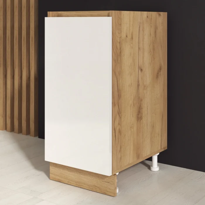 Dulapuri - Corp inferior Chelsea, 40-1u, Stejar K003+ Acril Alb