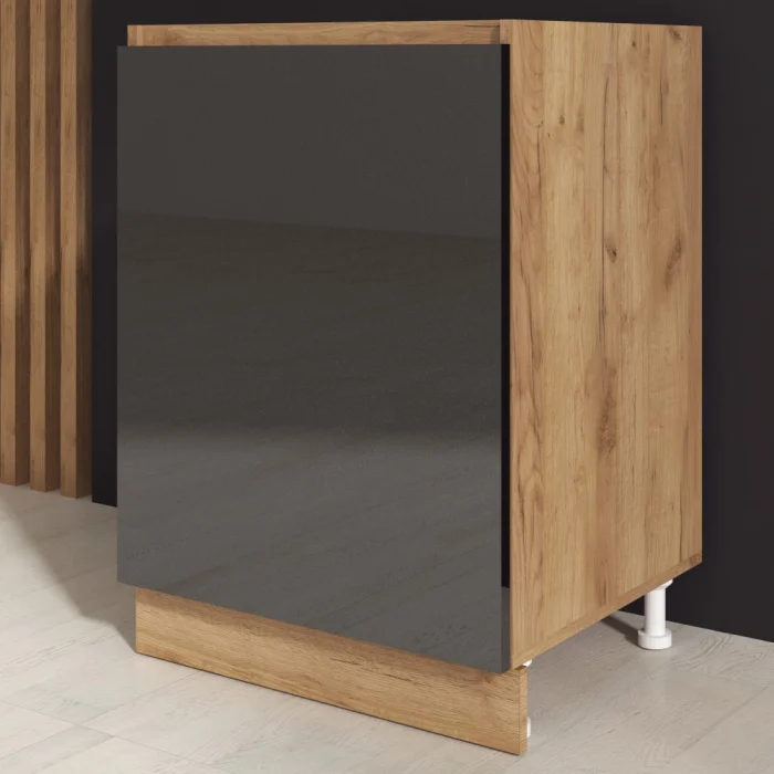 Dulapuri - Corp inferior Chelsea, 60-1u, Stejar K003+ Acril Antracit