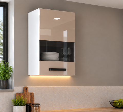 MOBILIER BUCATARIE - Corp superior bucatarie Daria 40-1UG + Acril Cappuccino