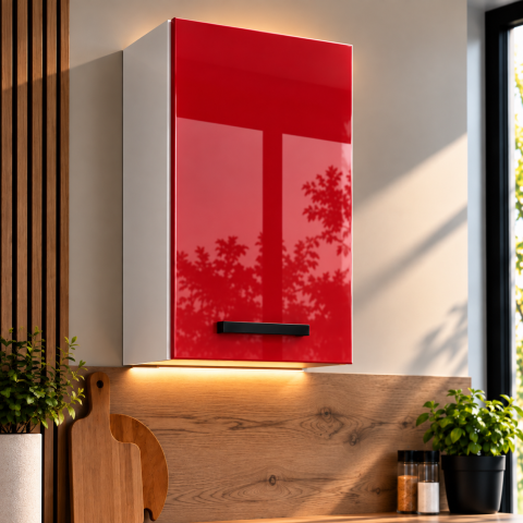 MOBILIER BUCATARIE - Corp superior bucatarie Daria 45-1U + Acril Rosu